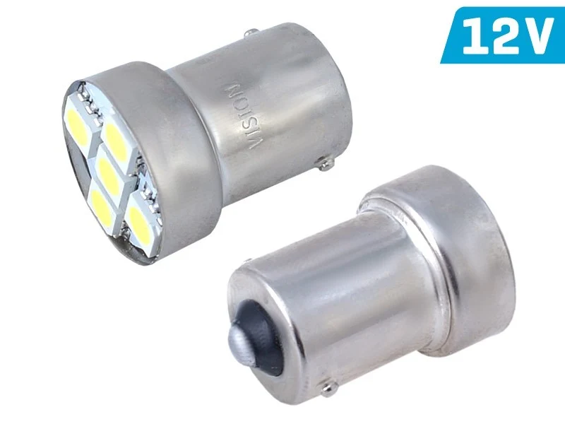 Žarulja VISION R5W / R10W BA15s 12V 5x 5050 SMD LED, bijela, 1 kom