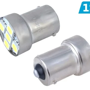 Žarulja VISION R5W / R10W BA15s 12V 5x 5050 SMD LED, bijela, 2 kom