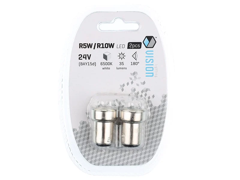 Žarulja VISION R5W / R10W BAY15d 12V 5x 5050 SMD LED, bijela, 2 kom