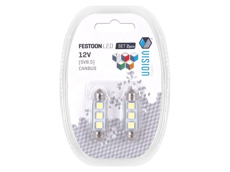 Žarulja VISION SV8.5 41 mm 12 V 3x 5050 SMD LED, CANBUS, bijela, 2 komada