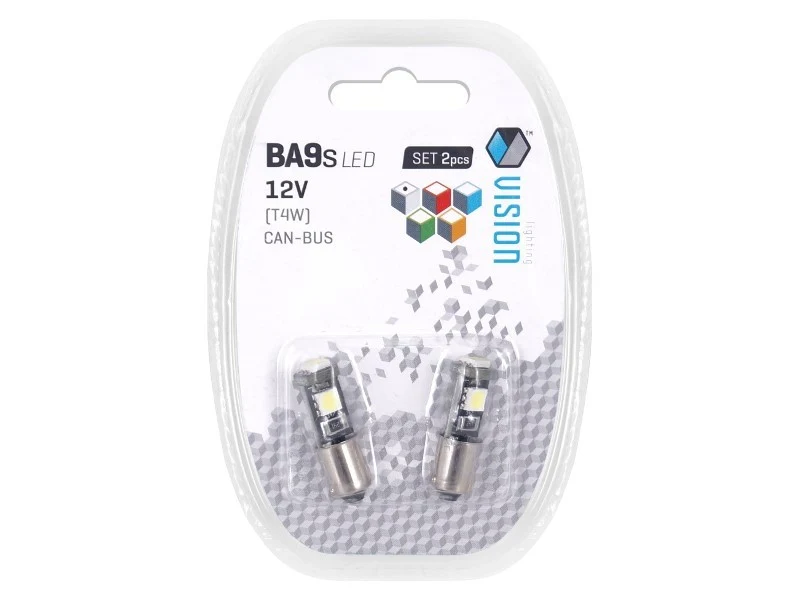Žarulja VISION T4W BA9s 12V 3x 5050 SMD LED, CANBUS, bijela, 2 kom