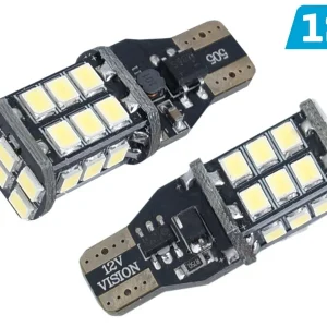 Žarulja VISION W16W (T15) 12V 24x 3528 SMD LED, nepolarna, CANBUS, bijela, 2 kom