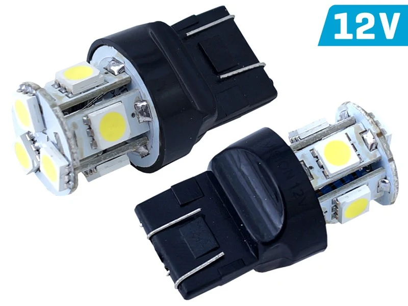 Žarulja VISION W21 / 5W (T20q) 12V 8x 5050 SMD LED, bijela, 2 kom