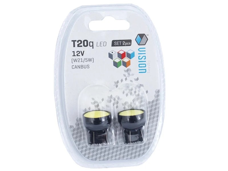Žarulja VISION W21 / 5W (T20q) 12V 1x COB LED, CANBUS, bijela, 2 kom