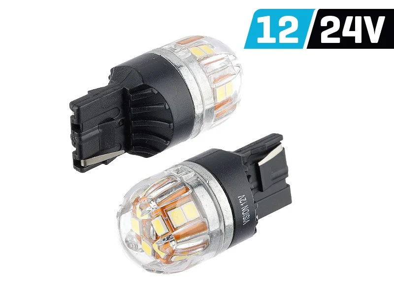 Žarulja VISION W21W (T20d) 12/24V 15x 2835 SMD OSRAM Chip, CANBUS, bijela, 2 kom
