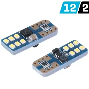 Žarulja VISION W5W (T10) 12/24V 12x 2016 SMD LED, nepolarna, CANBUS, bijela, 2 kom