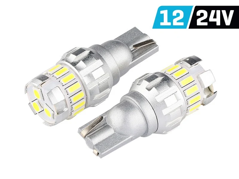 Žarulja VISION W5W (T10) 12/24V 15x 3014 + 3x 3030 SMD LED, nepolarna, CANBUS, bijela, 2 kom