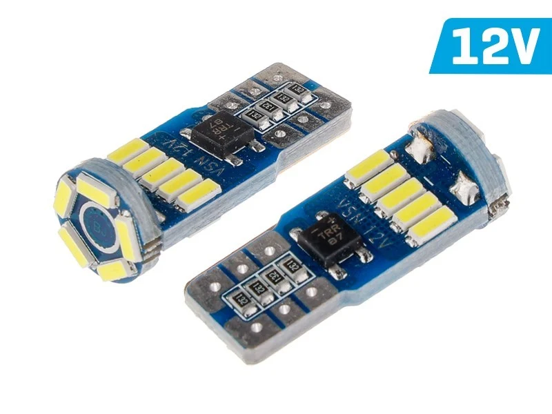 Žarulja VISION W5W (T10) 12/24V 15x 4014 SMD LED, nepolarna, CANBUS, bijela, 2 kom