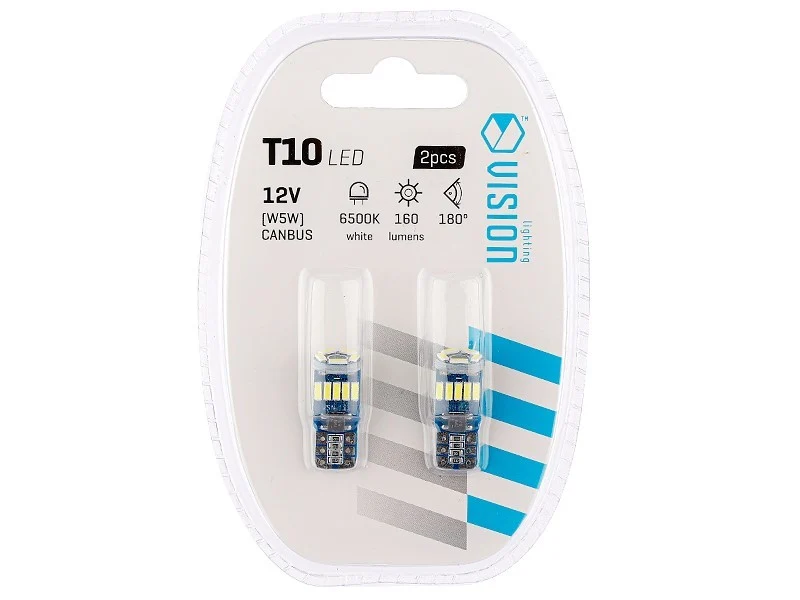 Žarulja VISION W5W (T10) 12/24V 15x 4014 SMD LED, nepolarna, CANBUS, bijela, 2 kom