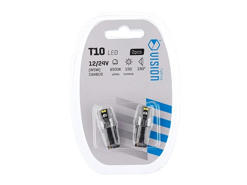 Žarulja VISION W5W (T10) 12/24V 4x 1616 SMD LED, CANBUS, bijela, 2 kom