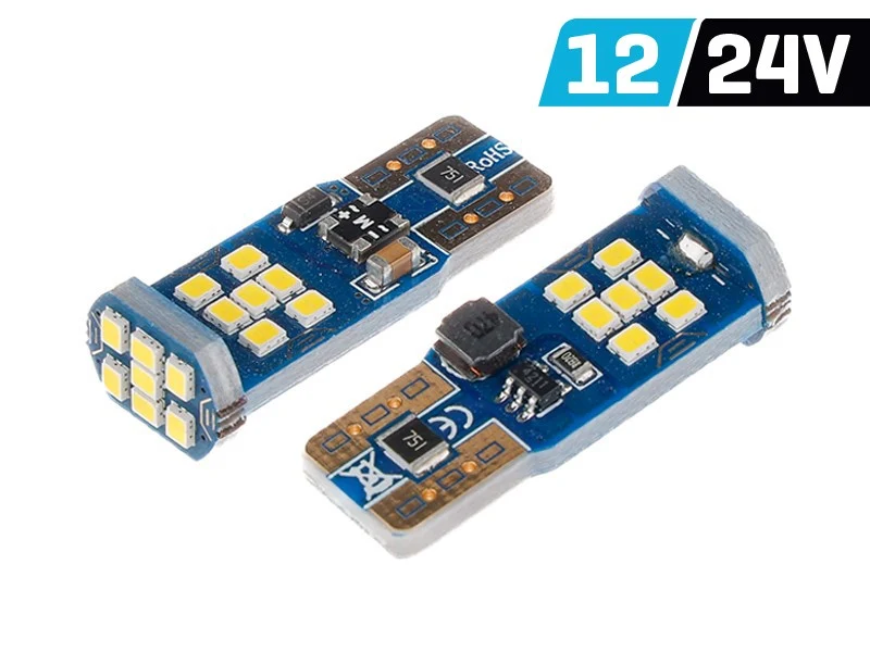Žarulja VISION W5W (T10) 12/24V 21x 2016 SMD LED, nepolarna, CANBUS, bijela, 2 kom