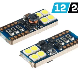Žarulja VISION W5W (T10) 12/24V 8x 3030 SMD LED, nepolarna, CANBUS, bijela, 2 kom