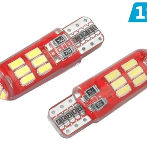 Žarulja VISION W5W (T10) 12V 15x 3014 SMD LED, CANBUS, silikonski držč žarulje, bijela, 2 kom