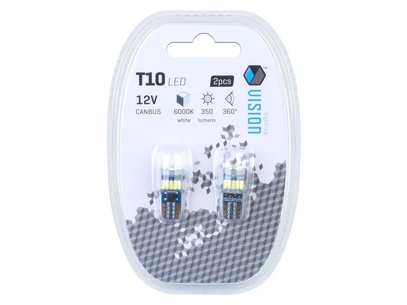Žarulja VISION W5W (T10) 12V 15x 4014 SMD LED, nepolarna, CANBUS, bijela, 2 kom