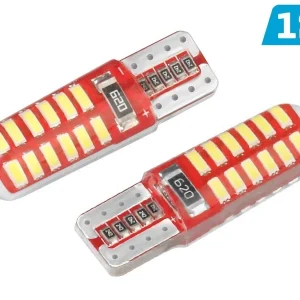 Žarulja VISION W5W (T10) 12V 24x 3014 SMD LED, CANBUS, silikonski držč žarulje, bijela, 2 kom