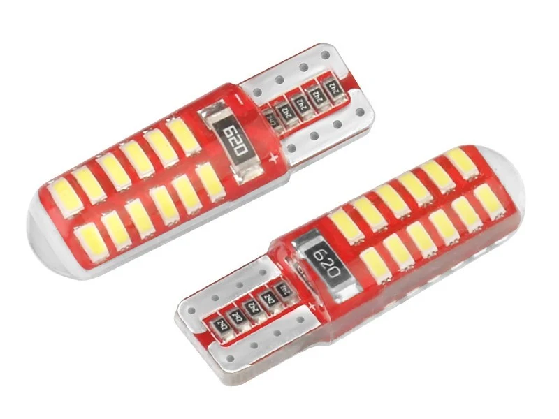 Žarulja VISION W5W (T10) 12V 24x 3014 SMD LED, CANBUS, silikonski držč žarulje, bijela, 2 kom