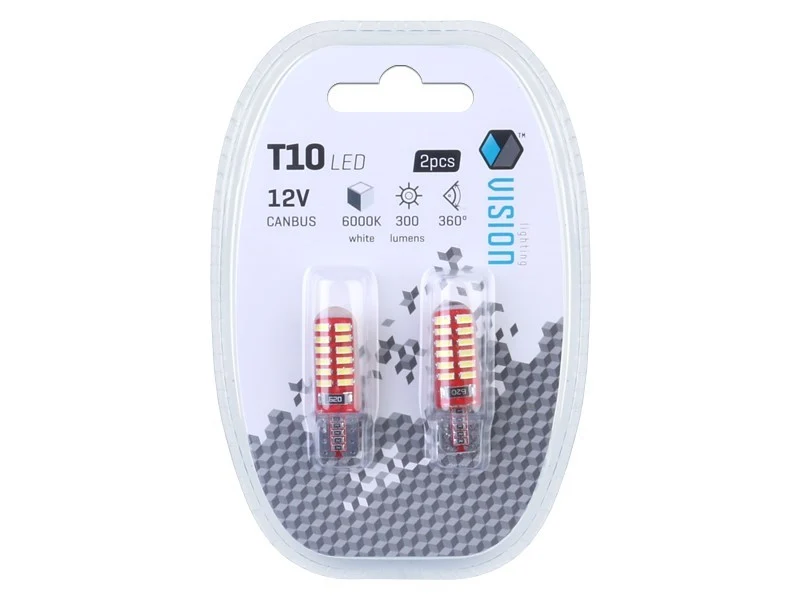 Žarulja VISION W5W (T10) 12V 24x 3014 SMD LED, CANBUS, silikonski držč žarulje, bijela, 2 kom