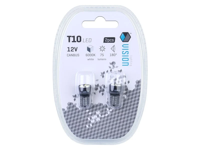 žarulja VISION W5W (T10) 12V 6x 3014 SMD LED, CANBUS, bijela, 2 kom