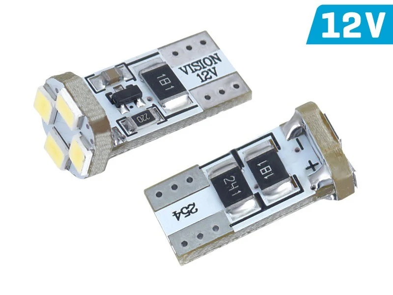 Žarulja VISION W5W (T10) 12V 4x 3528 SMD LED, CANBUS, bijela, 2 kom