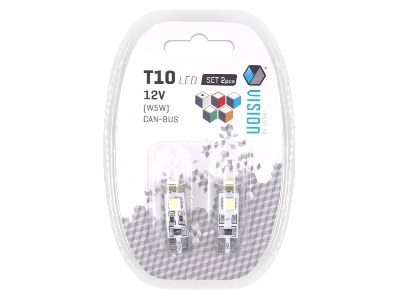 Žarulja VISION W5W (T10) 12V 3x 5050 SMD LED, CANBUS, bijela, 2 kom