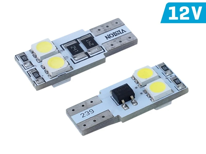 Žarulja VISION W5W (T10) 12V 4x 5050 SMD LED, CANBUS, bijela, 2 kom