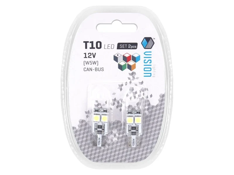 Žarulja VISION W5W (T10) 12V 4x 5050 SMD LED, CANBUS, bijela, 2 kom