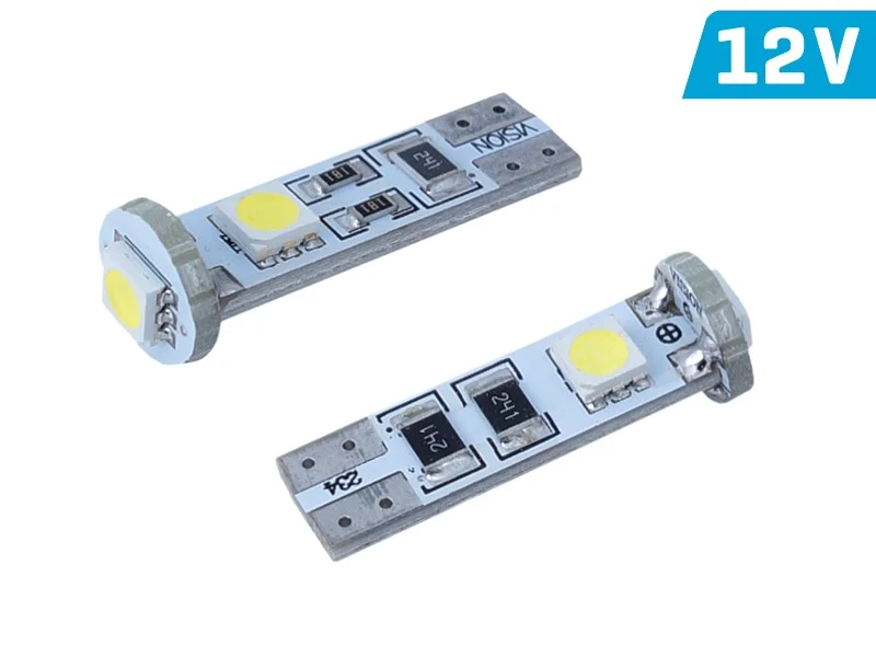 Žarulja VISION W5W (T10) 12V 3x 5050 SMD LED, CANBUS, bijela, 2 kom