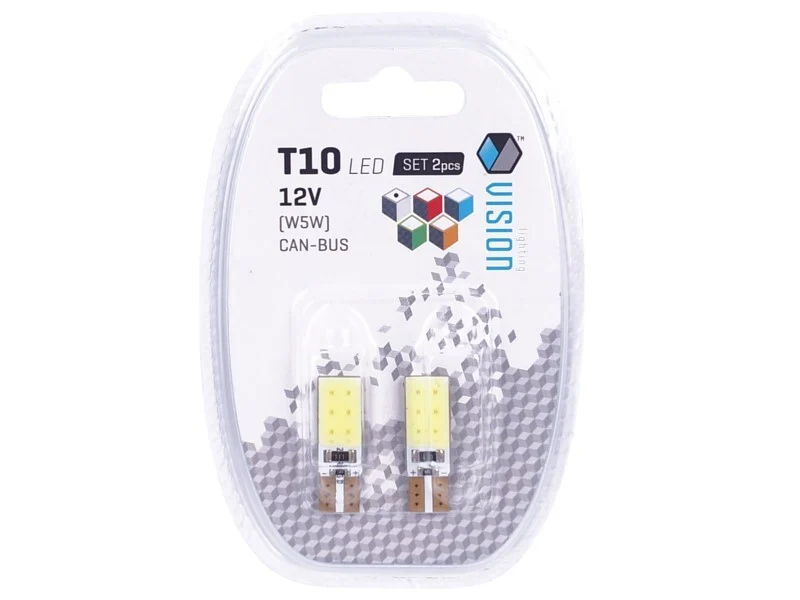 žarulja VISION W5W (T10) 12V 2x COB LED, CANBUS, bijela, 2 kom