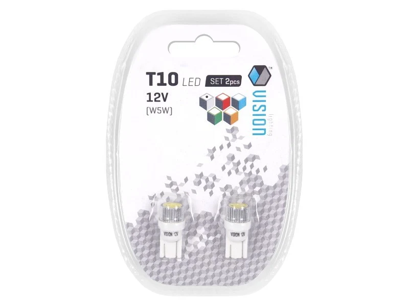 Žarulja VISION W5W (T10) 12V 1x HP LED, aluminijski držč žarulje, bijela, 2 kom