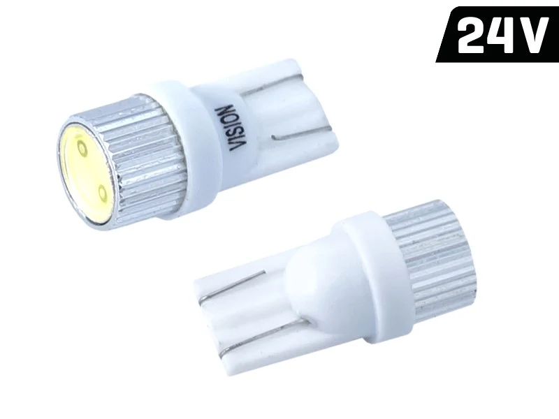 Žarulja VISION W5W (T10) 24V 1x HP LED, aluminijski držč žarulje, bijela, 2 kom