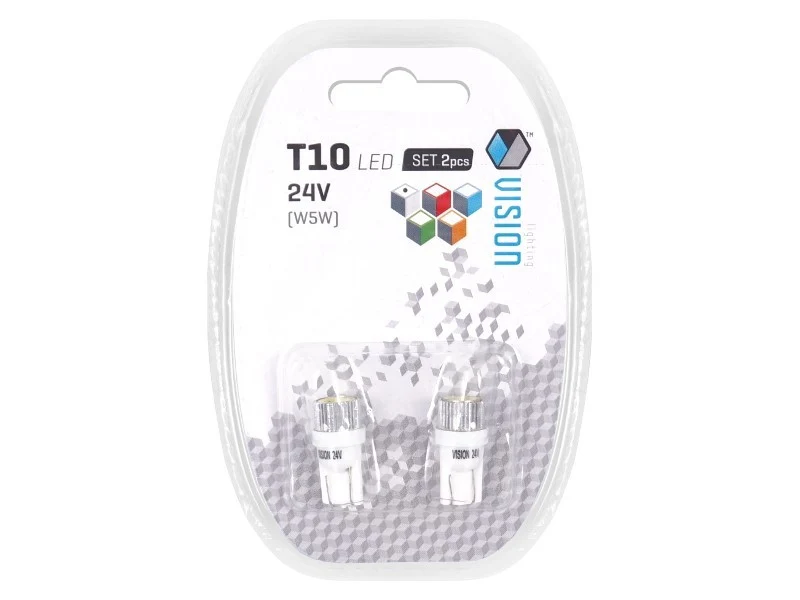 Žarulja VISION W5W (T10) 24V 1x HP LED, aluminijski držč žarulje, bijela, 2 kom