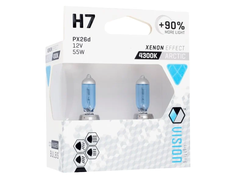 Žarulje VISION arktički bijele H7 12V 55W PX26d U E4 + 90%, 2 kom