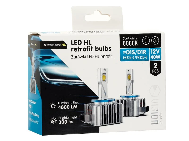 Žarulje VISION LED retrofit D1S/D1R HL 40W 4200 lm 6000K, 2 kom.