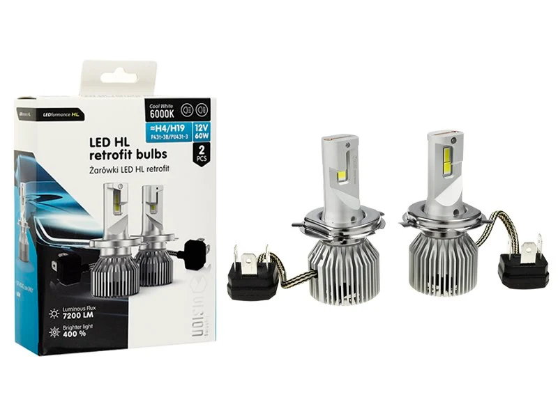 Žarulje VISION LED retrofit H4/H19 HL 12V 60W 7200 lm 6000K, 2 kom.