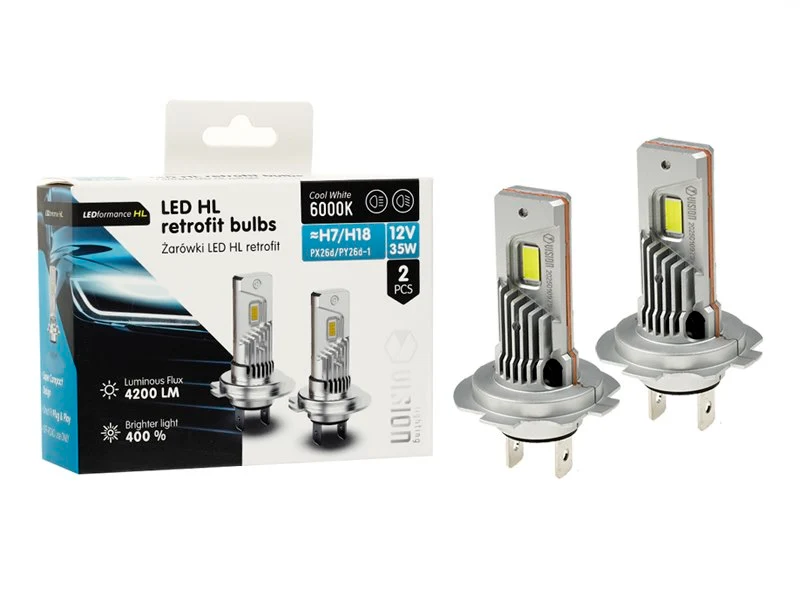 Žarulje VISION LED retrofit H7/H18 HL 12V 35W 4200 lm 6000K, 2 kom.
