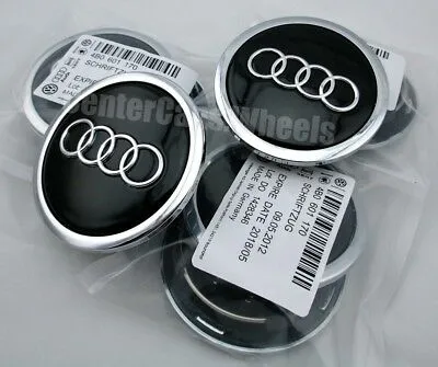 AUDI CRNI čepovi za felge 69mm (4 kom)