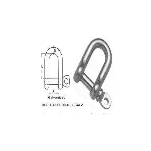 DEE SHACKLE HOT D. GALV. 18MM