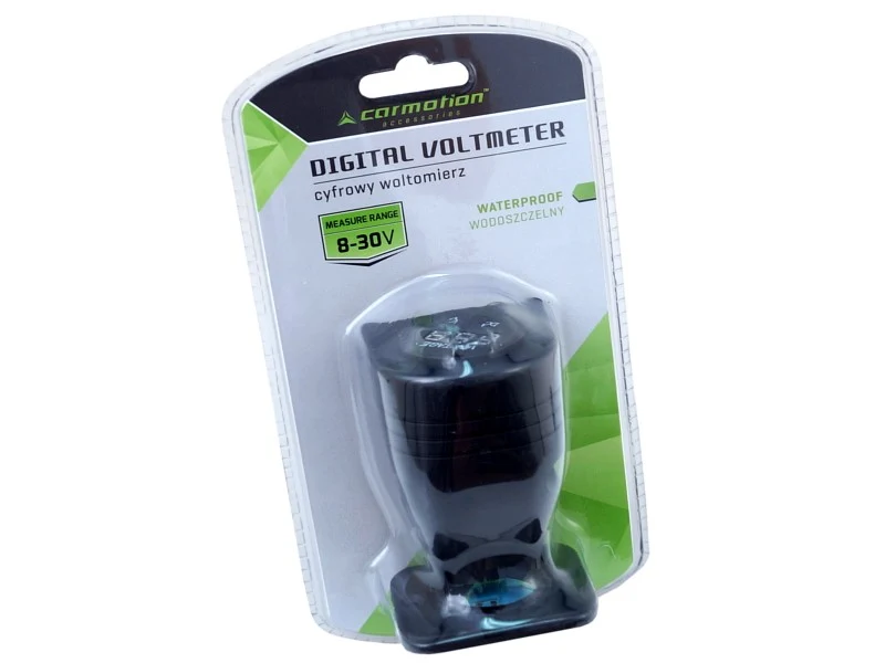 Digitalni voltmetar 8-30V, ugradbeni, vodootporan