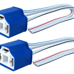 Držč žarulje H4, ravni, keramički, kabel 15 cm, 2 kom.