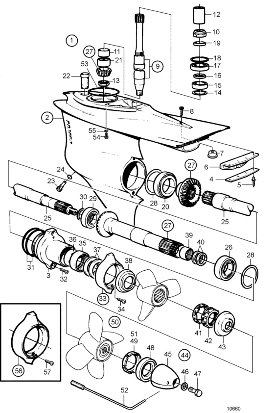 Duo Prop lower unit overhaul bearing kit seal kit 876267 DP- thru DP-E