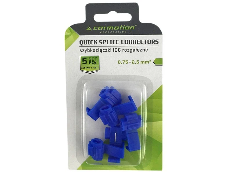 Električne brze spojnice, plave, 0,75-2,5 mm2, 18-14AWG, max. 15A, 5 kom