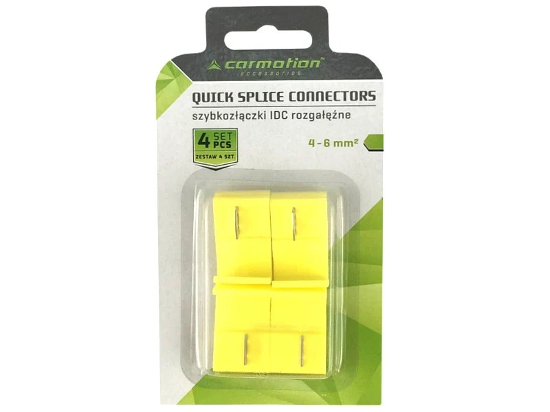 Električne brze spojnice, žute, 4-6 mm2, 12-10 AWG, max. 24A, 4 kom