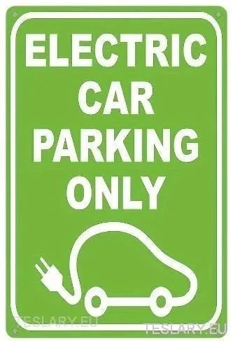 Električni parking samo UV ispisani metalni znak
