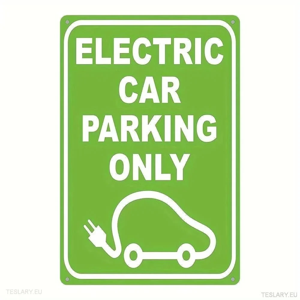 Električni parking samo UV ispisani metalni znak