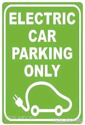 Električni parking samo UV ispisani metalni znak