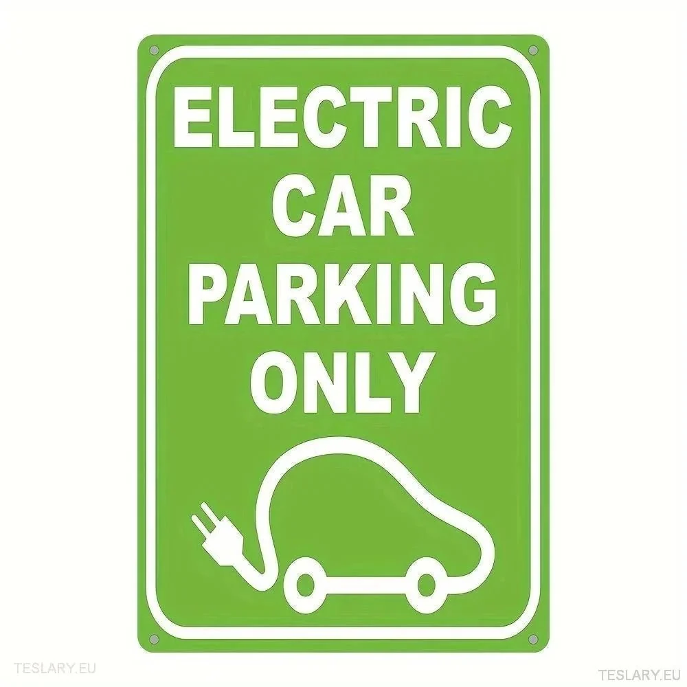 Električni parking samo UV ispisani metalni znak