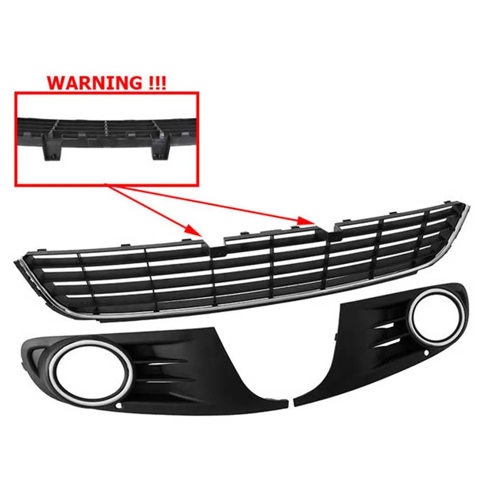 VW Golf VI set maske prednjeg branika (lijeva, desna, srednja) 2008-2013