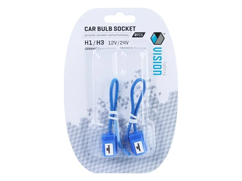 Grlo žarulje H1/H3, keramika, kabel 15 cm, 2 kom