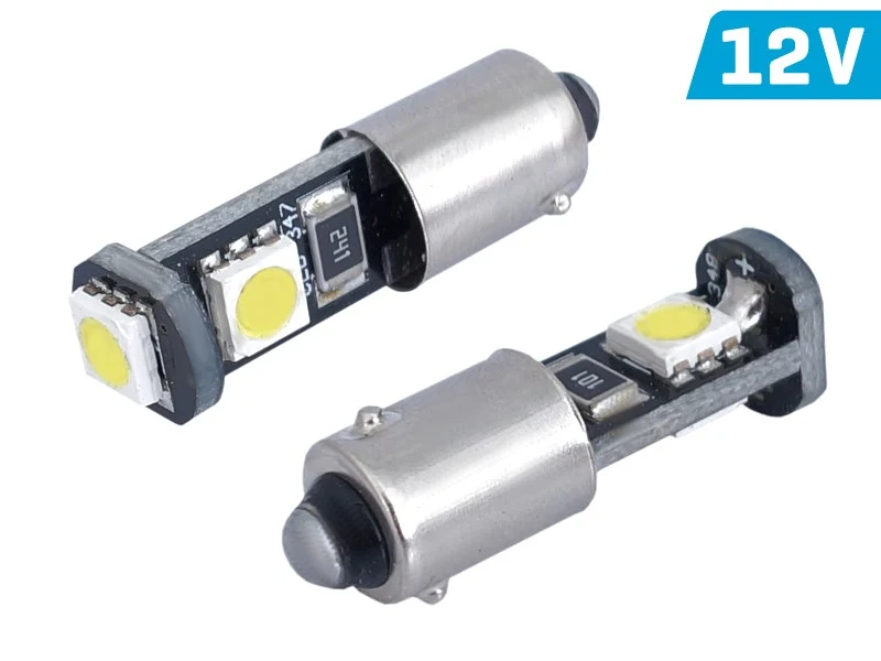 Izzó VISION H6W BAX9s 12V 3x 5050 SMD LED, CANBUS, bijela, 1 kom