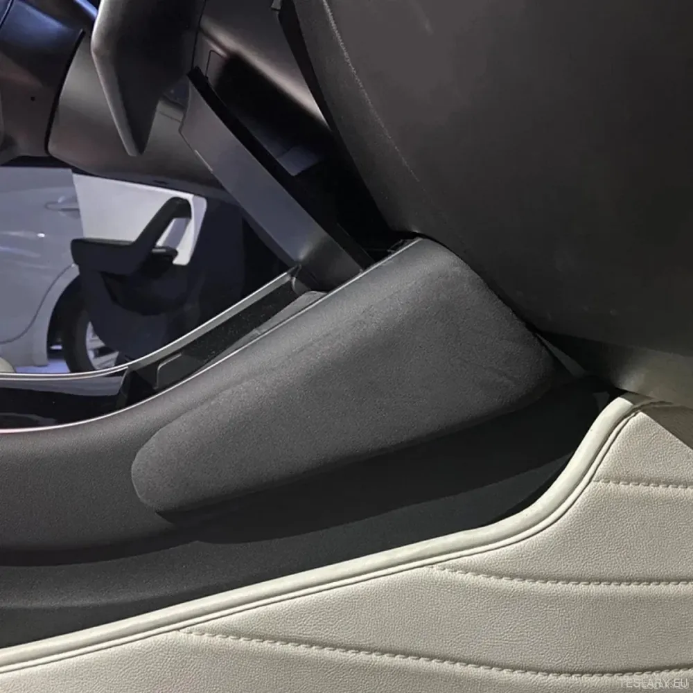 Jastučići za zaštitu koljena u crnoj koži Alacantara za Tesla 3/Y s logotipom